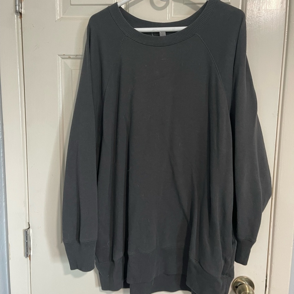 Aerie Split-Hem Sweatshirt with Pockets